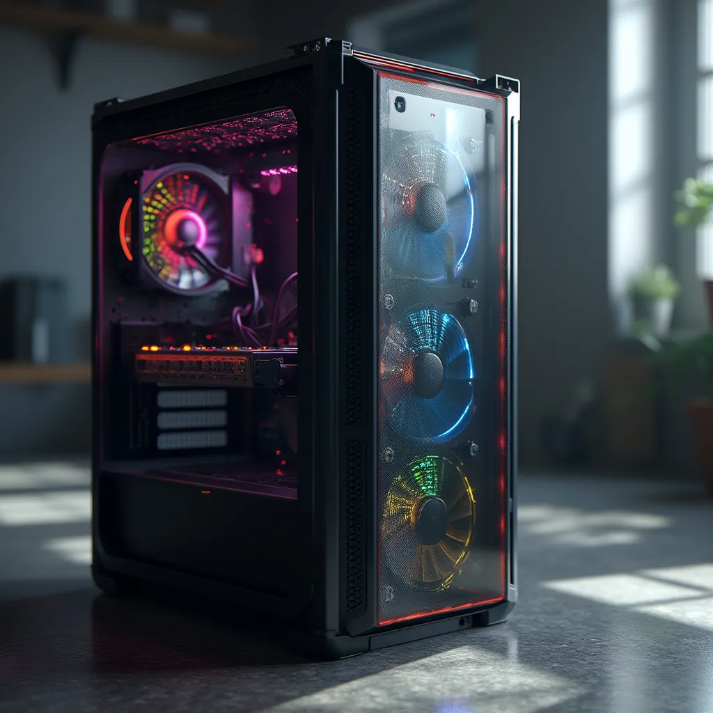 Detail chladícího systému PC - ventilátory a chladič CPU